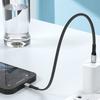 Flat cable short for iPhone USBC Lightning L10P PD 20W 23cm black