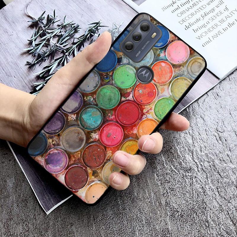 Watercolor Palette Painting Box Case For Motorola G Stylus 5G G Play G35 G45 G54 G24 G86 G04S E13 E14 E32 E32S