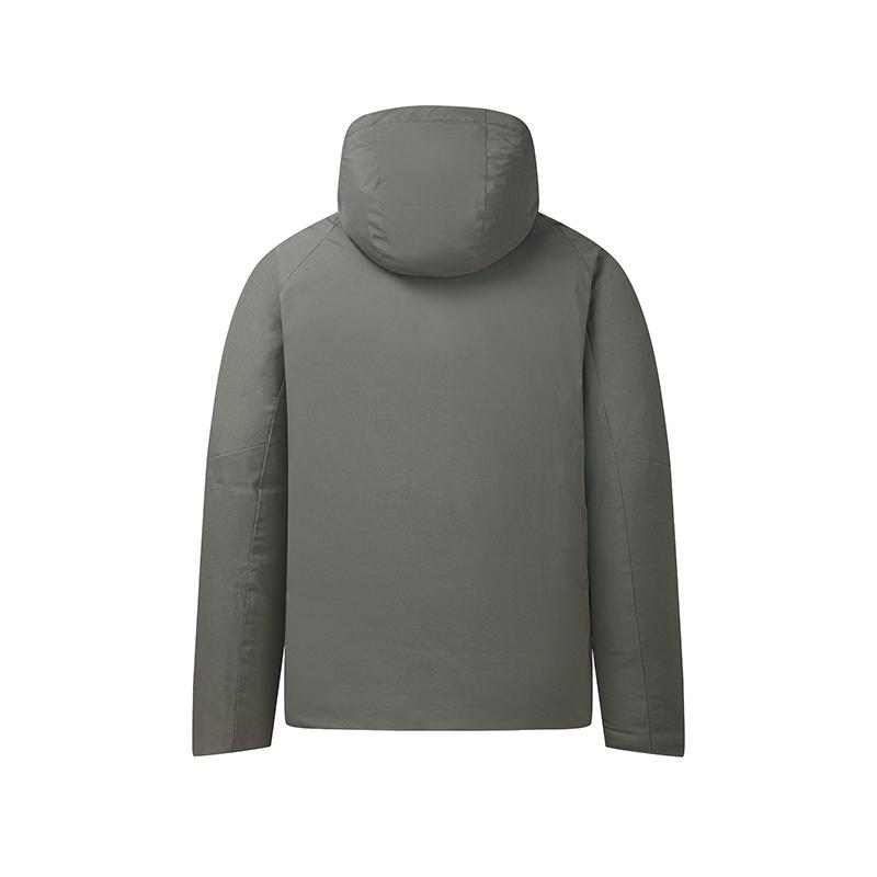 Men's FILA Down Jackets Men's Misty Army Green Hooded (Non-detachable) Moderate Straight Fit