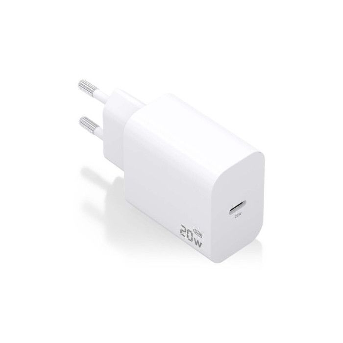 CARGADOR AISENS GAN 20W 1XUSB-C PD3.0 BLANCO