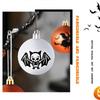 Dark Skeleton Ball Set 6cm Halloween Party Tree Hanging Porch Decoration Painted Plated Ball Hanging,halloween Indoor Decor,halloween Decorations,