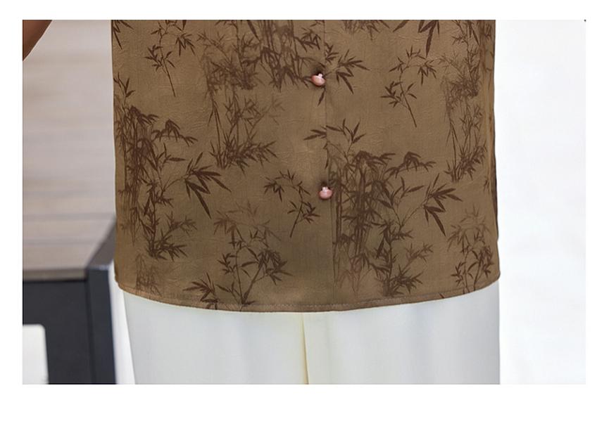 Mom's New Summer Chiffon Blouse: Chinese-Style Two-Piece Set for Middle-Aged & Elderly Women