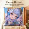 Kamizato Ayaka Genshin Impact Cushion Cover Natural Linen Organic Fabric DoubleSided Printing Sofa Home Decor Gift Pillow Case
