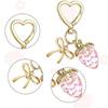 Handmade Strawberry Bowknot Keychain for Women and Girls Featuring Sturdy Alloy Material and Bright Colors