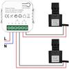 WiFi Smart Single/Dual Channel Energy Meter with Buzzer Alarm and App Alarm, Setable Threshold 1/2 Clamp 80A - Bidirectional, Smart Life App Control