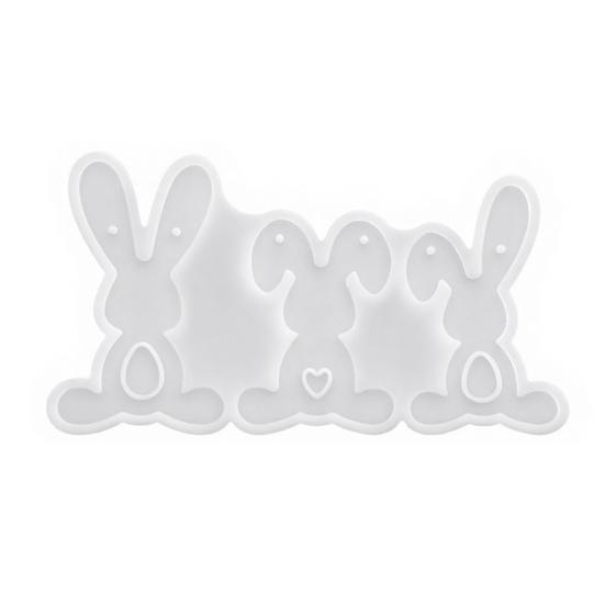 Rabbit Mold 3D Bunny Pattern Silicone Mold Resin Casting Flexible Reusable Epoxy Mold DIY Crafts Easter Gift Making Mold Spring