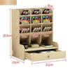Nordischer Kreativer Holz-Stifthalter: Desktop-Organizer mit großer Kapazität und mehreren Fächern