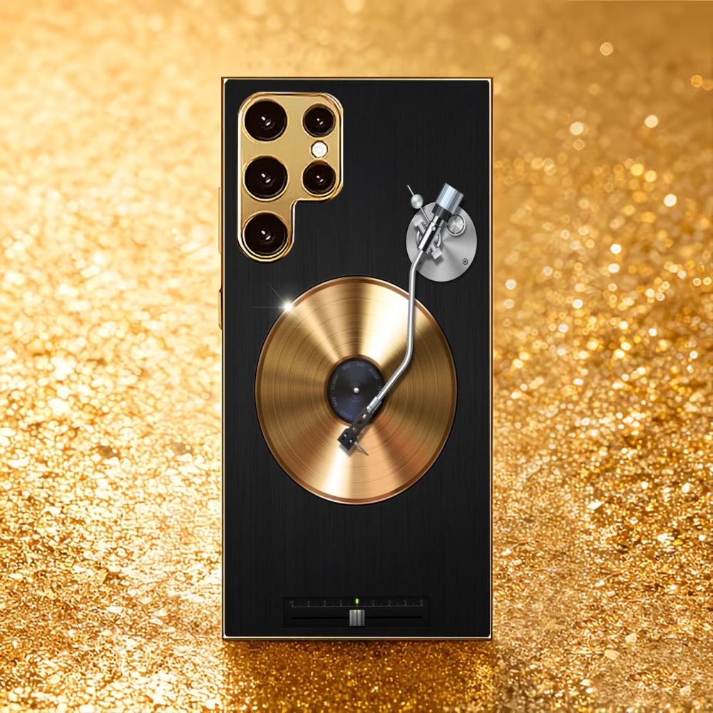 

Music Atmosphere Simplicity High-end Electroplating Glass PhoneCase for Samsung Galaxy S26 S25 S24 S23 S22 S21 FE,Ultra,Plus GalaxyS25