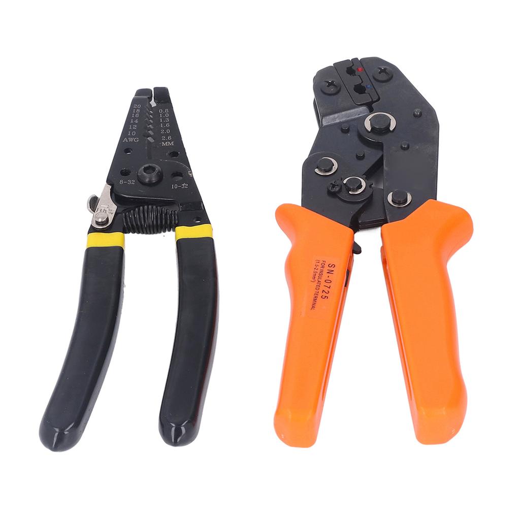 Wire Crimping Tool Kit with 4 Interchangeable Jaws Striper Cutter Crimper Pliers for Terminals