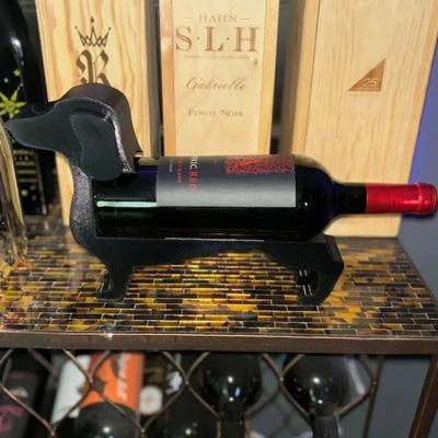 18 * 14 * 6cm Hund Rotwein Flaschenregal, Flaschenhalter Halter Dekorationsregal Dekoration Handwerk Heimdekor Figuren Miniaturen