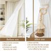 2pcs Wooden Bead Curtain Tiebacks,Bohemian Curtain Clasp,Tassel Curtain Clasp, Curtain Tiebacks No Hole Punching Decorative for Bedroom Window