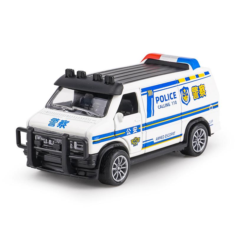 1:36 Vysoce simulovaný policejní auto ambulance model Finále Slitina auto hračka Simulace zvuku a světla Dětská vzdělávací hračka Dárek