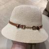 Outdoor Sunshade Straw Hat Idyllic Temperament Basin Hat Women's Summer Sunscreen Dome Fashionable Versatile Face Small Sun Hat