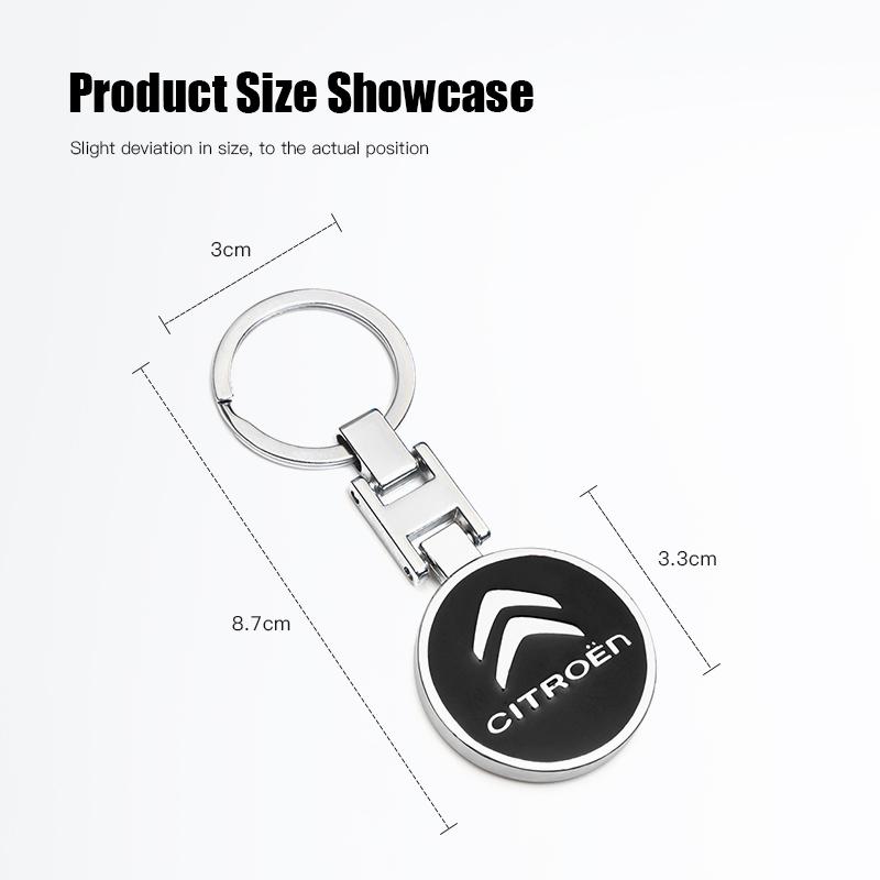 Portachiavi Metallo Emblema Auto Portachiavi Accessori Auto Per Citroen C4 C3 C2 C1 Berlingo Xsara Picasso Ornamento Portachiavi