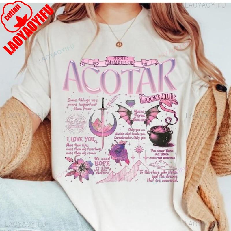 Acotar Book Club Shirt Proud Member Of The Acotar Shirts Night Court Gift Velaris Valkyrie Tees Unisex Clothes Kawaii Clothes Top
