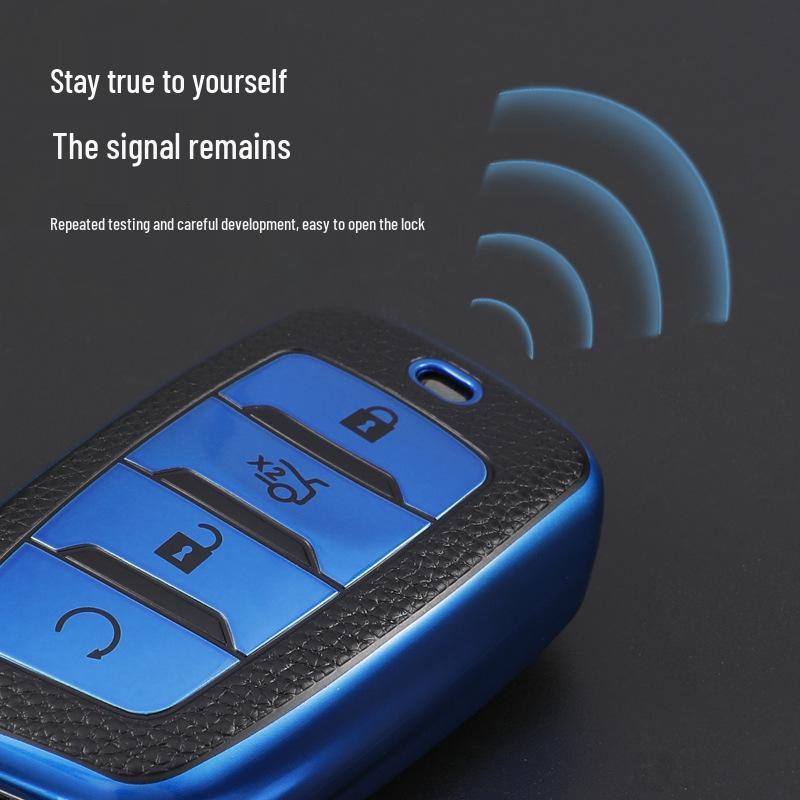 Leather Key Cover for Changan CS35 Plus, CS95, CS85 Coupe - Full Wrap Protection
