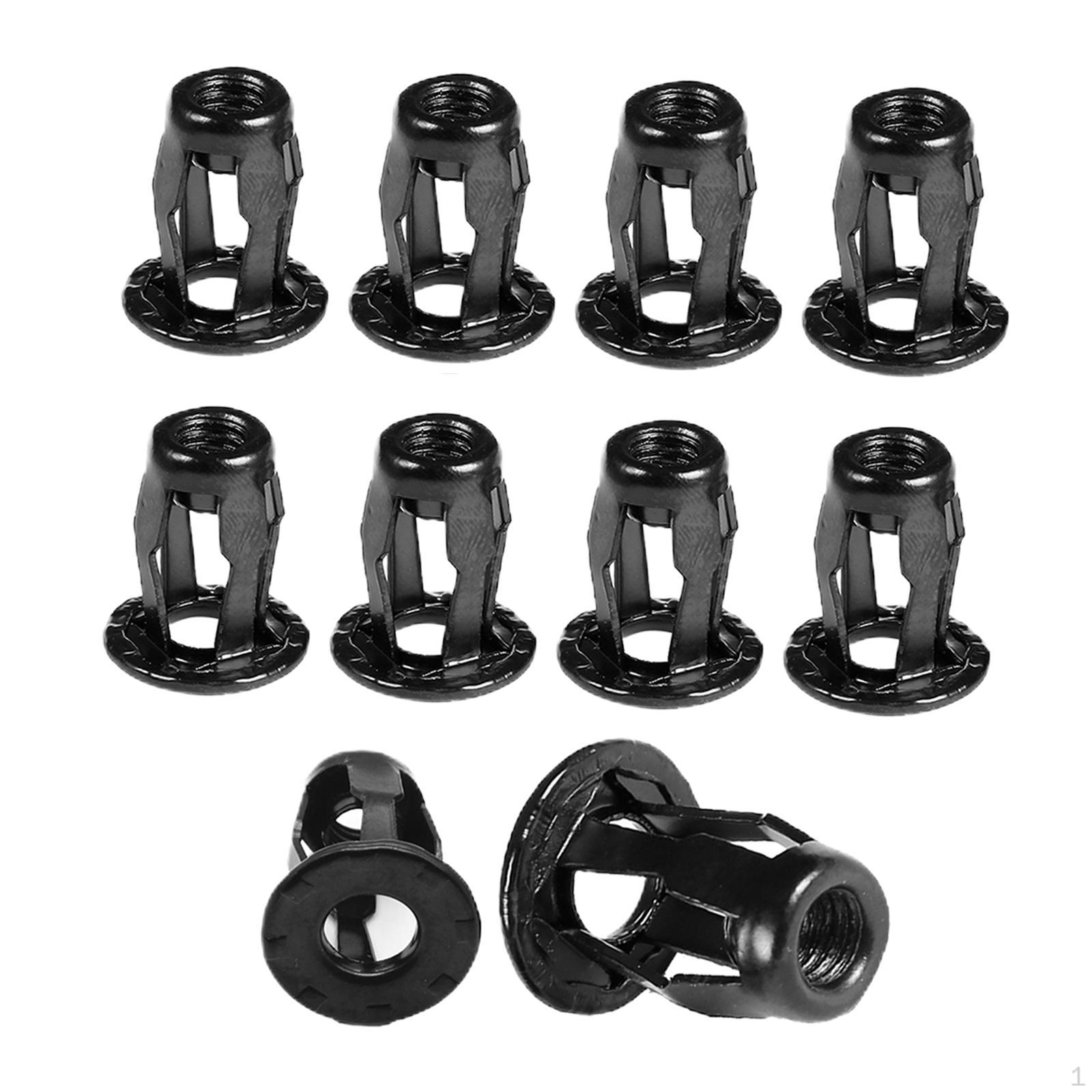 

10Pcs Car Screw Base Clamp Trunk Nuts, Durable Easy to Install Replacement Automotive Parts Metal