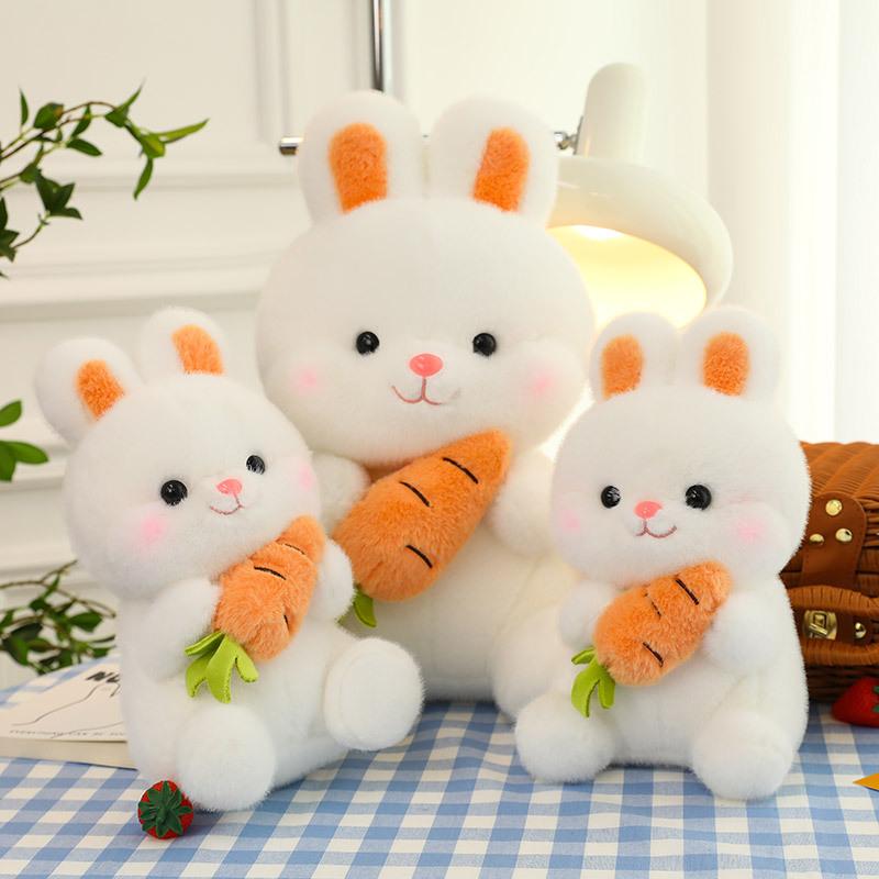 New Cute Carrot Rabbit Doll Plush Toy Girl Sleeping with Doll Doll Gift on Bed