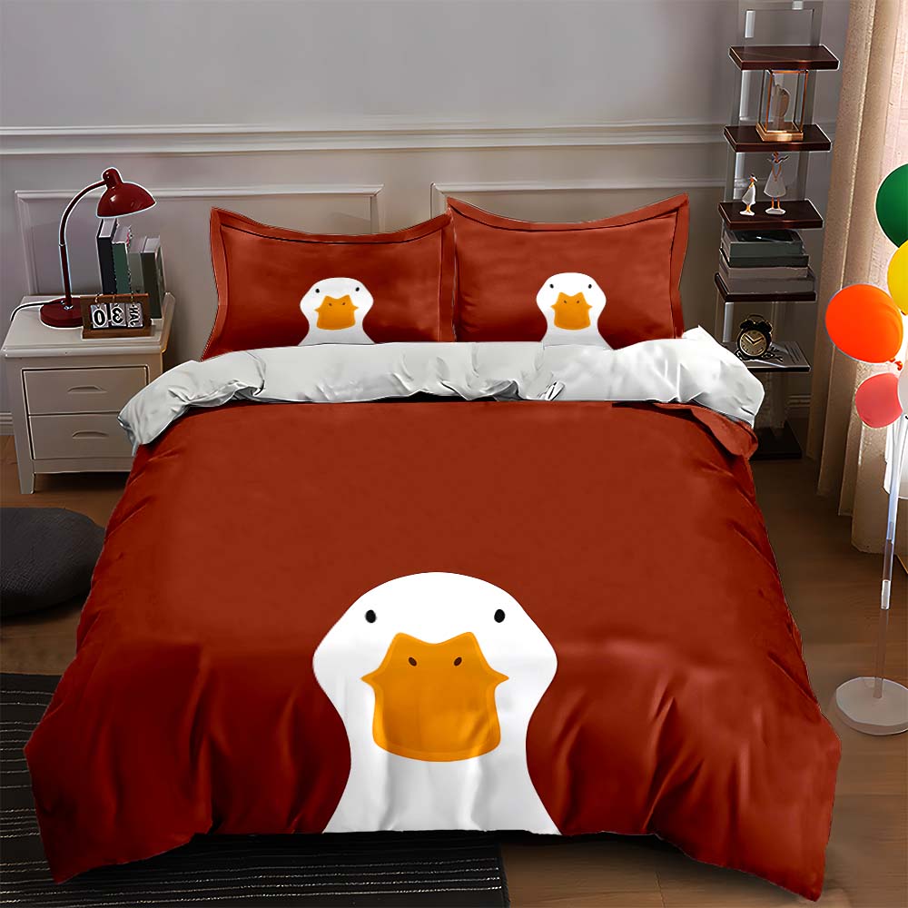 

Duck face illustration Bedding Duvet cover sets Duvet covers Pillowcases gifts (1 * Duvet Cover 2 * Pillowcases, without duvet insert) 135x200cm