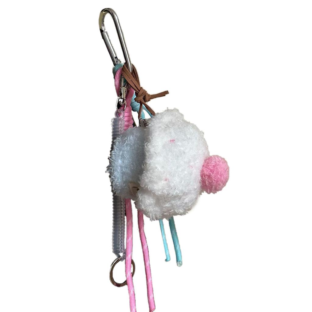 Handmade Keychain Plush Bag Pendant Afternoon Teas Series Dessert and Beverage Accessories Keyring for Women Girls