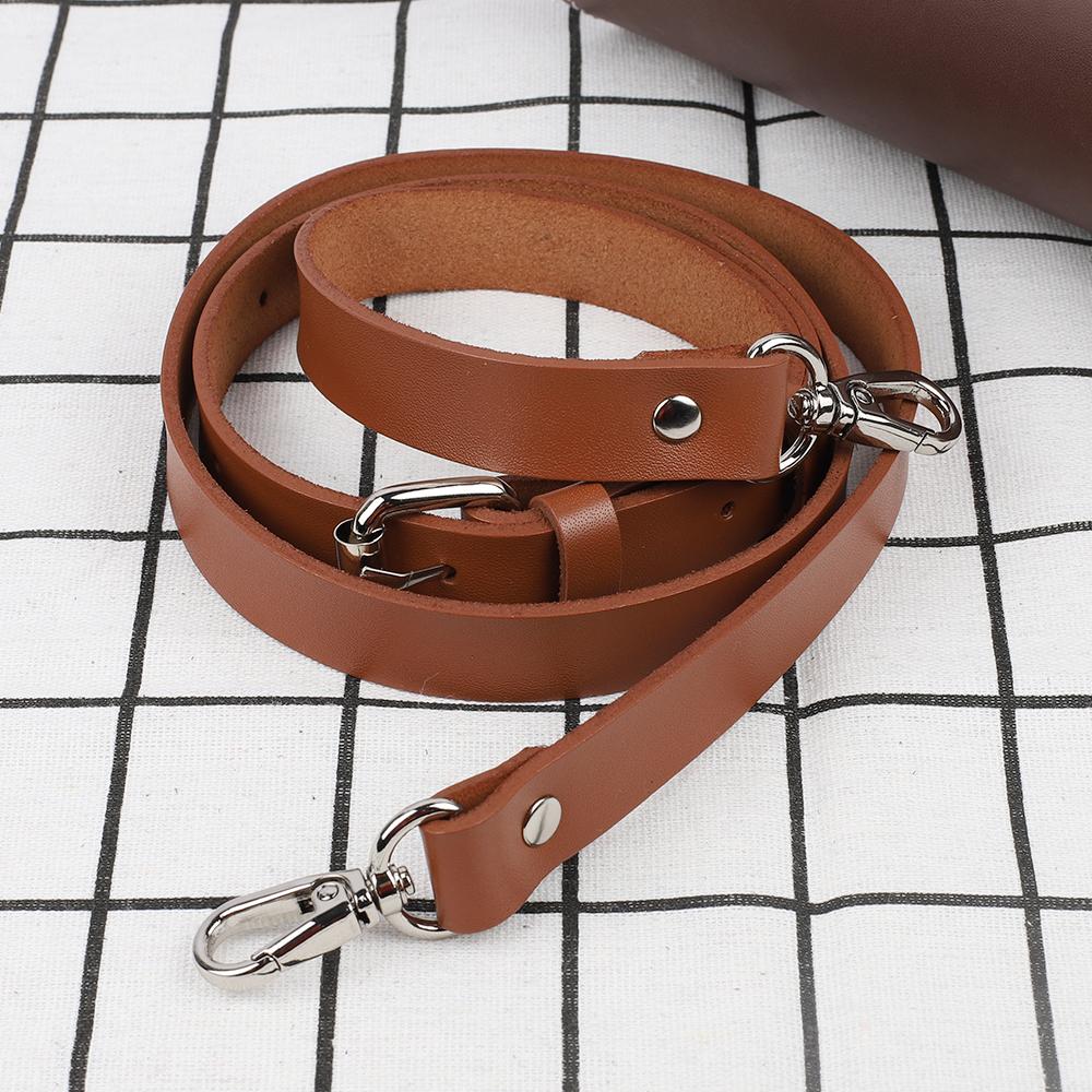 Genuine Leather Black Tan Blue Bags Strap Adjustable Replacement Crossbody Straps Sliver Hardware for Women DIY Bag Accessories