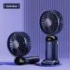 USB Handheld Mini Fan Foldable Portable Neck Hanging Fans 5 Speed USB Rechargeable Fan with Phone Stand and Display Screen