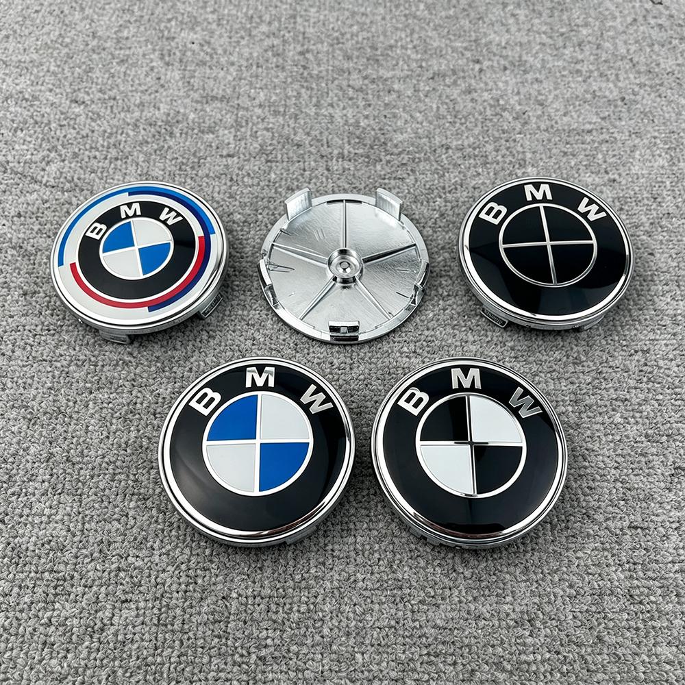 ta20-4pcs 60MM 68MM 50th Anniversary Car Wheel Hub Center Cap Cover For BMW M E46 X1 X2 X3 X4 X5 X6 F48 G01 E84 E83 F30 G30 G32 G01