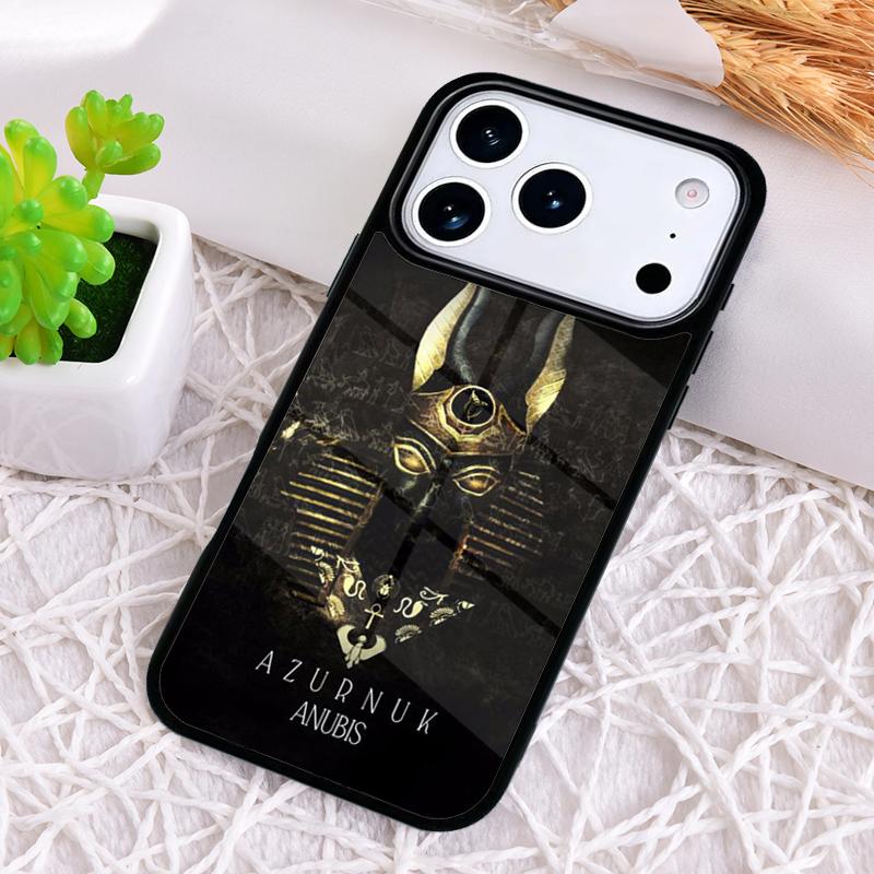 Anubis Egyptian God Phone Case for iPhone 17 Air 16 15 11 12 14 13 Pro Max Shockproof Cover