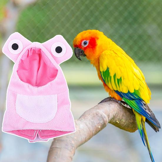 Papagei Kleidung Kreative Frosch geformt Vogel Kostüm Winter warme Kapuze Haustier Zubehör für Geflügel