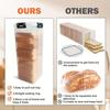 1 Stück Luftdichte Brotdose mit Deckel – Transparenter Kunststoff-Lebensmittelaufbewahrungsbehälter mit Innenfächern, Wiederverwendbare rechteckige Brotaufbewahrung für Frische