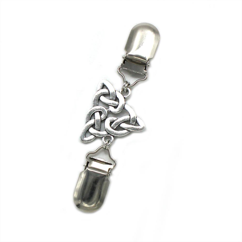 Vintage Double Buckle Sweater Clip - Fashion Hollowed Waist & Scarf Accessory for Women