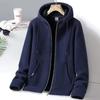Chaqueta Suéter Holgada Casual con Capucha para Hombre Otoño e Invierno Gruesa con Terciopelo