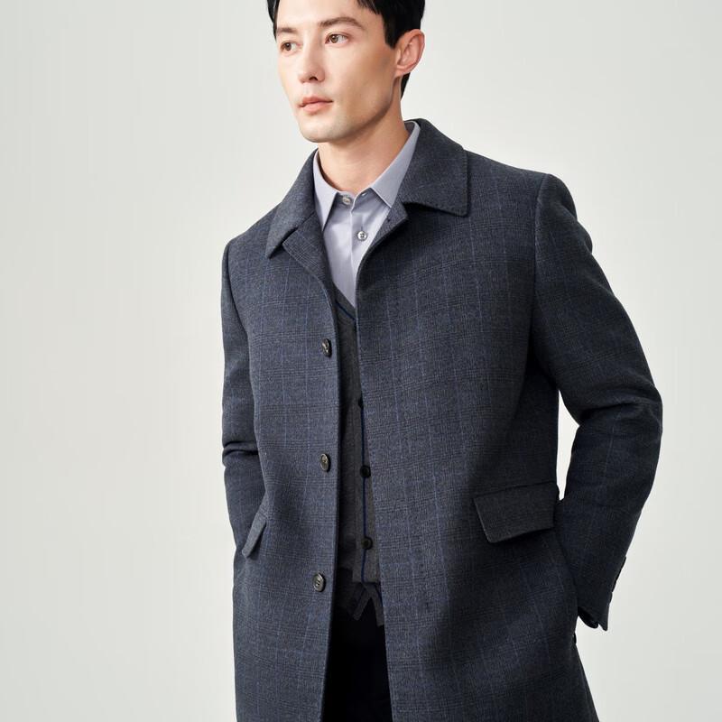 EMZ Men's 100% Wool Overcoat