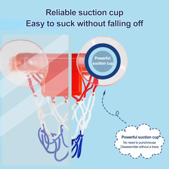 Bath Toy Basketball Hoop for Toddlers Kids Baby Bathtub Basketball with Suction Cups Fun Basketball Toy for Boys And Girls Bath Time