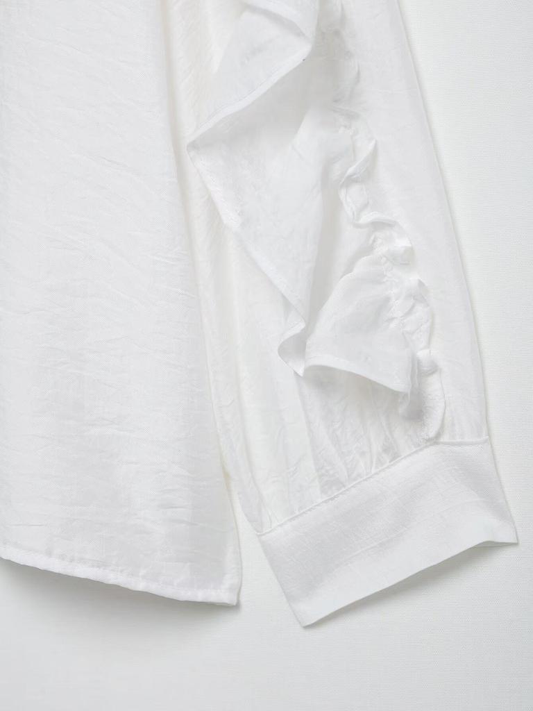 TAOP&ZA Women's Elegant Lace Layered Casual Shirt - Spring/Summer Collection