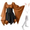 New Long-sleeved Women's Renaissance Medieval Dress