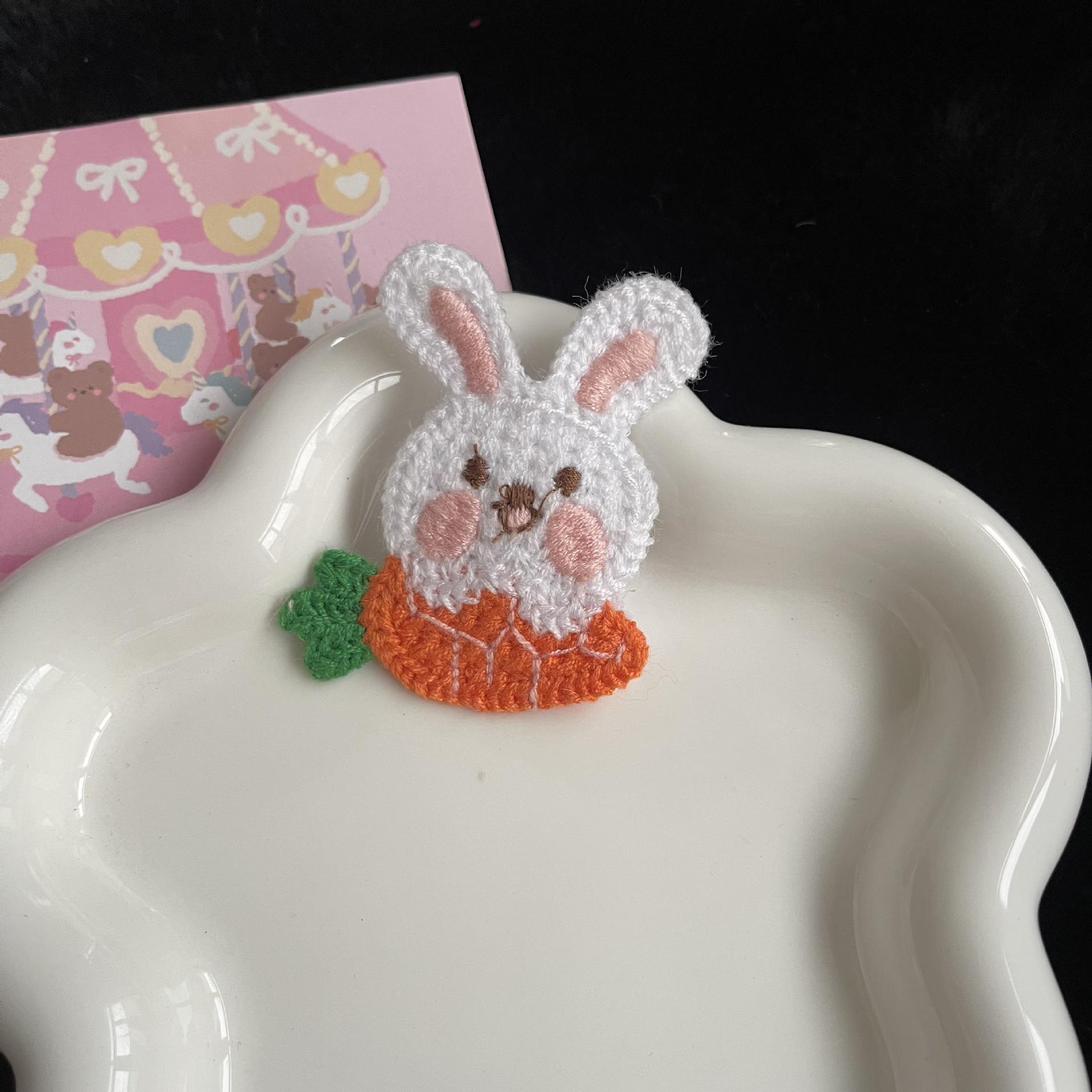 

Fluffy Woolen Strawberry Rabbit Hair Clip - Energetic, Candy Color Accessories for Autumn/Winter