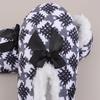 Pantuflas de Rayas Acogedoras con Lazo para Mujer