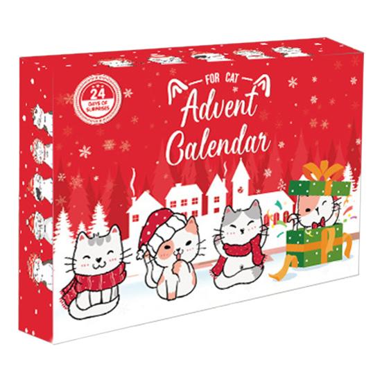 

Кошачий Адвент-календарь Кошки Интерактивные Игрушки для Игры Рождественский Календарь Обратного Отсчета с Ассортиментом Кошачьих Игрушек для Развлечения и Здоровья Домашних Кошек A