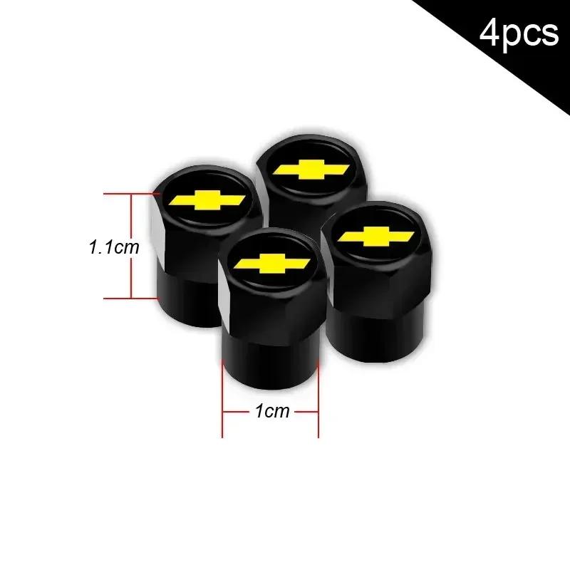 4Pcs Car Aluminum Metal Wheel Tire Valve Caps Car Accessories For Chevrolet Colorado Cruze Spark Captiva Malibu Trax Aveo Camaro