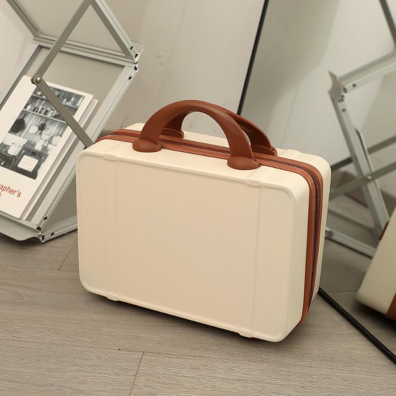 14" Portable Makeup Case: Hangable, Cute ABS Design, Large Capacity, Travel-Friendly Handbag