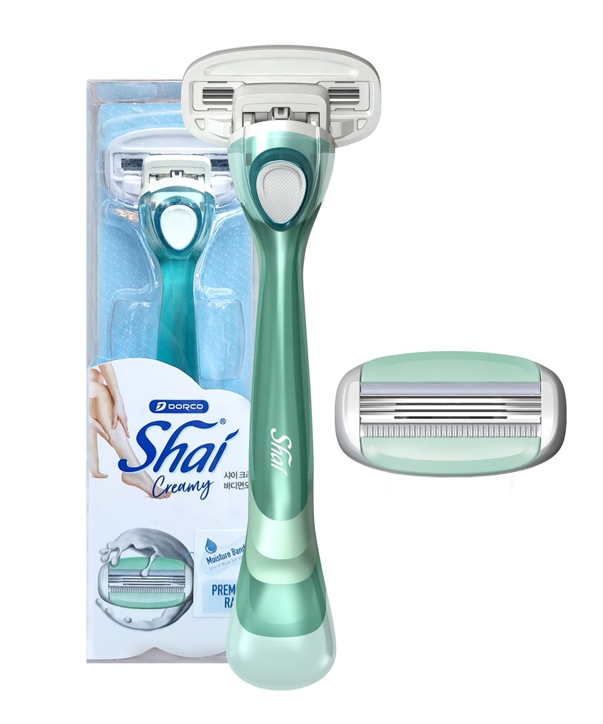 Shy Creamy Razor 2up (Razor + 2 Blades Total)