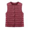 Bvaeocl Ultralight Collarless Down Warm and Lightweight for Fall and Includes Storage BV85 Women's Vest, Winter, Bag, (2XL, Red)
