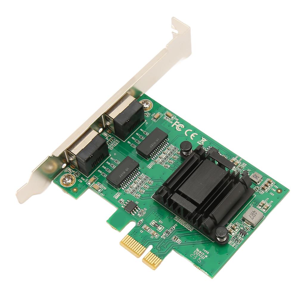 TXA108 82571 2 RJ45 Port Gigabit Network Card PCI Ex1 to 2 RJ45 10 100 1000Mbps Server Network Card for Desktop PC