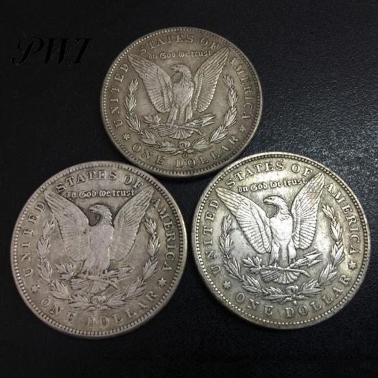 Simulazione Falso Dollaro Morgan Moneta Commemorativa Anello Soffiante Collezione Regalo