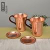 Handmade Pure Copper Coffee Mug Hammered Thickened Cup with Lid Cold Water Beer Mug Moscow Mule Drinkware Bar Tableware