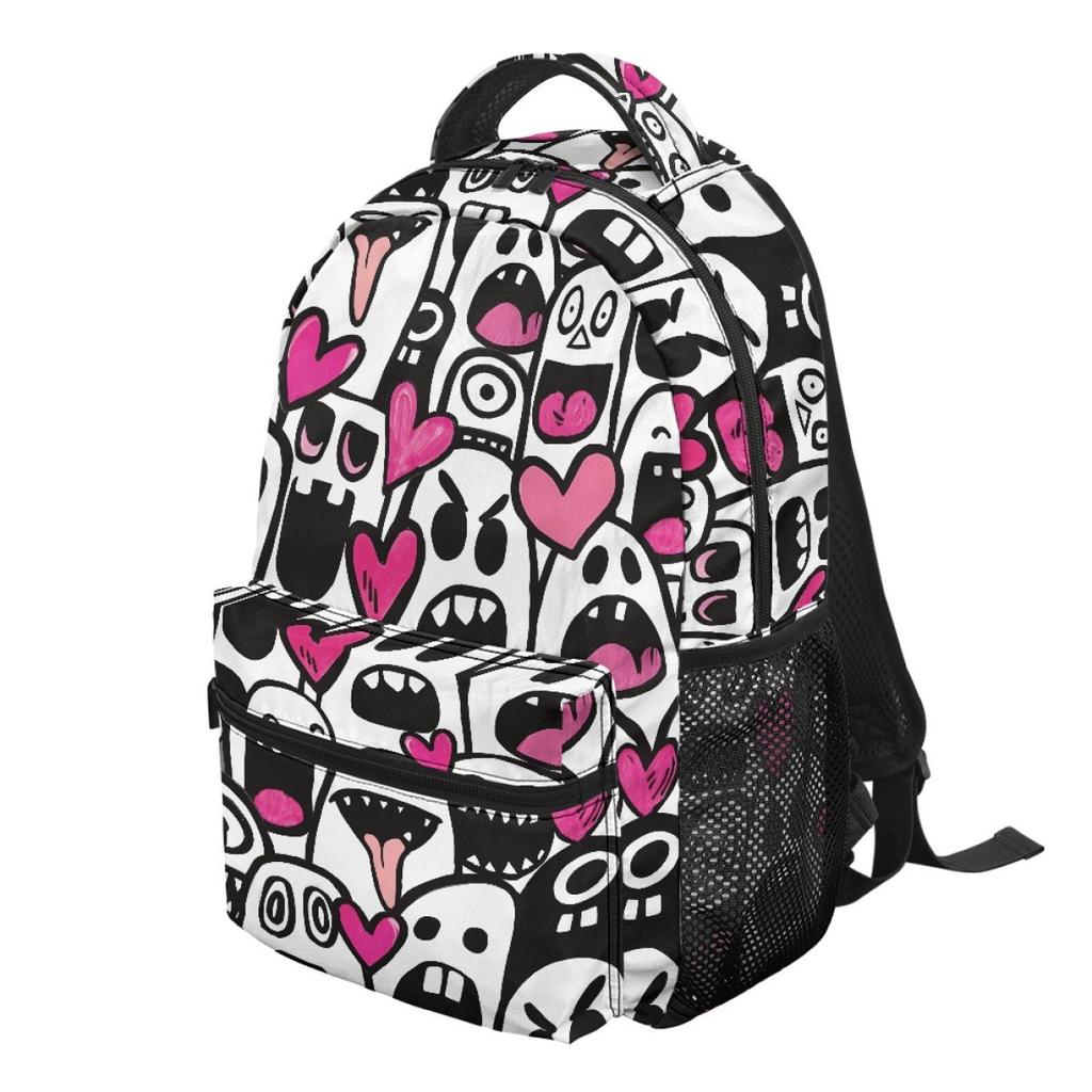 Full Print School Bag Student Cute Halloween Backpack School Commute Large Capacity Backpack