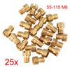 25Pcs Jato principal 55-115 M6 para carburadores Dellorto e Mikuni 6mm Conjunto de jatos principais Substituição do bico do injetor do carburador