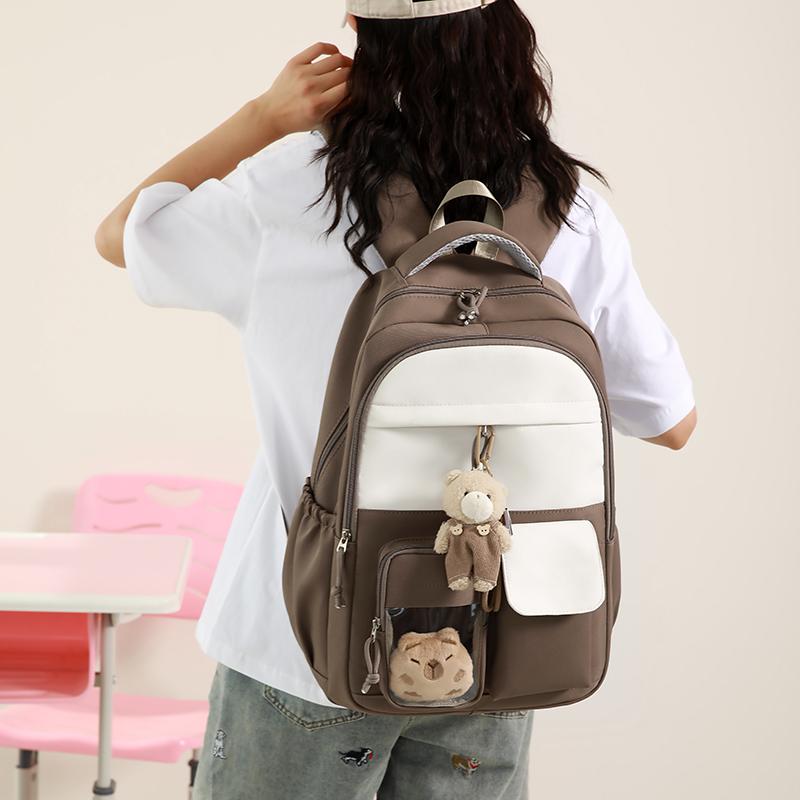 Preppy Backpack Junior High School Student Lightweight Schoolbag Women's Large Capacity Backpack