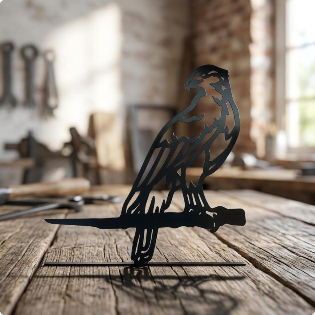Metal Silhouette Flat Cutout Garden Decor Openwork Tree Stake for Homeowners, Gardeners, Yard,